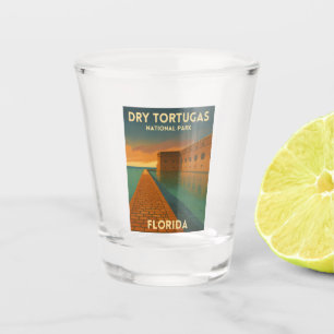 Vintage Travel Dry Tortugas National Park Florida Shot Glass