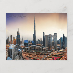 vintage travel Dubai United Arab Emirates city Postcard