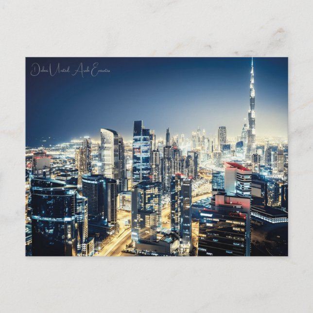 vintage travel Dubai United Arab Emirates city Postcard (Front)