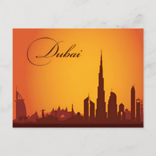 vintage travel Dubai United Arab Emirates city Postcard
