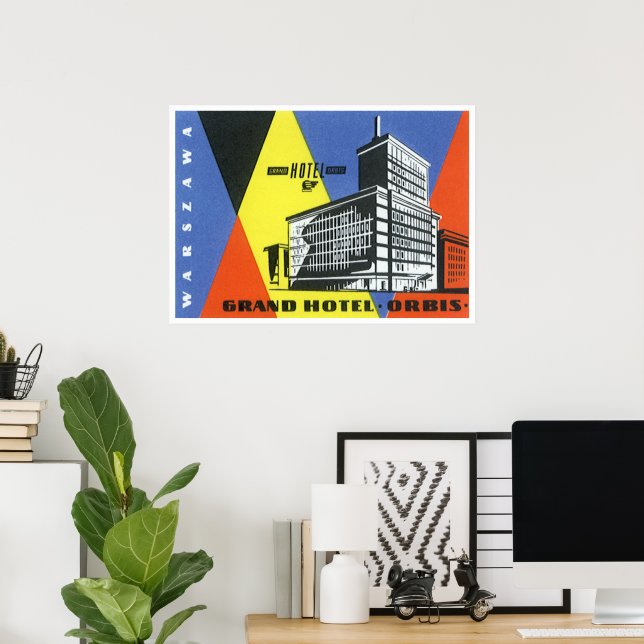 Vintage Travel Europe, Warsaw (Warszawa), Poland Poster (Home Office)