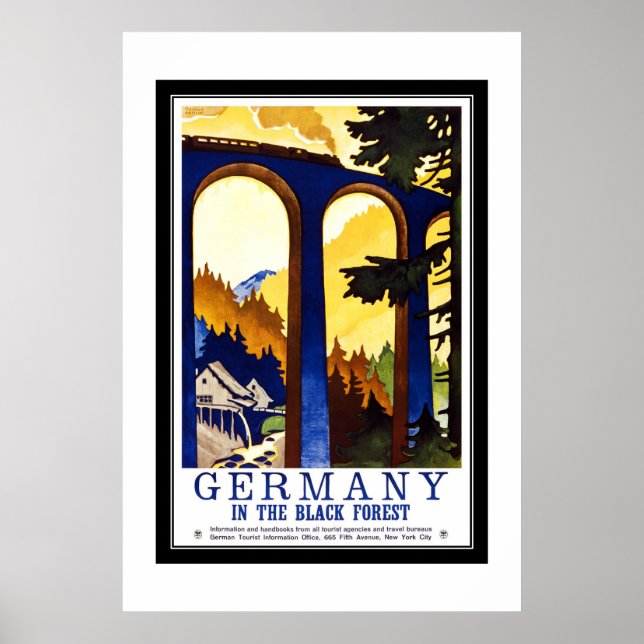 Vintage Travel Germany The Black Forest Poster (Front)