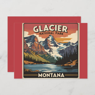 Vintage Travel Glacier National Park Montana Postcard