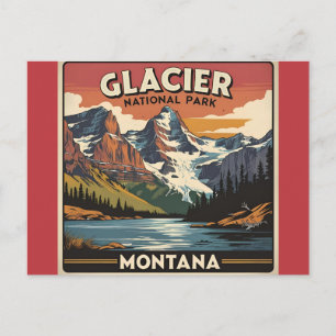 Vintage Travel Glacier National Park Montana Postcard