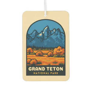Vintage Travel Grand Teton National Park USA Retro Car Air Freshener