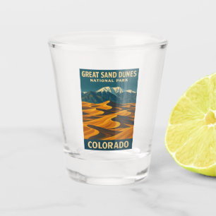 Vintage Travel Great Sand Dunes National Park Shot Glass