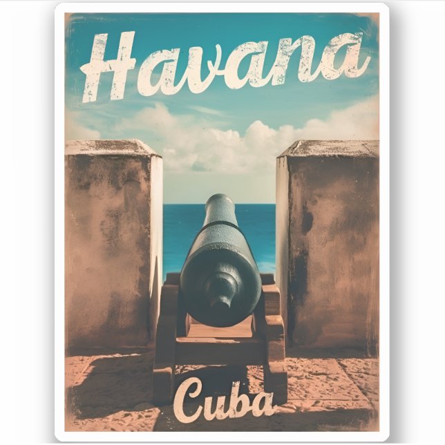 Vintage Travel Havana Cuba Retro Graphic (Front)