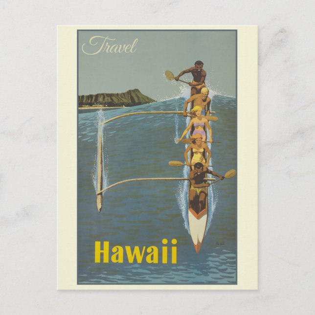 Vintage Travel Hawaii  Postcard (Front)