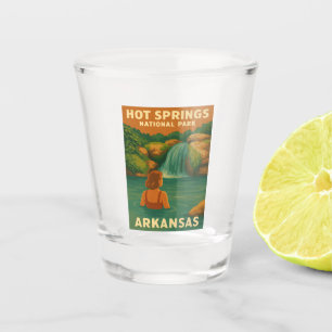 Vintage Travel Hot Springs National Park Arkansas Shot Glass