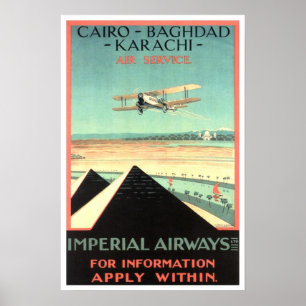 Vintage travel,Imperial Airways Poster