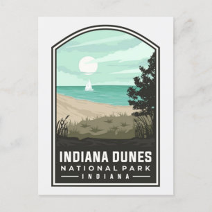 Vintage Travel Indiana Dunes National Park Postcard