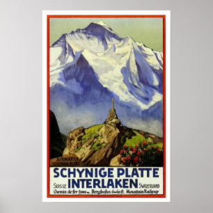 Vintage travel, Interlaken Poster