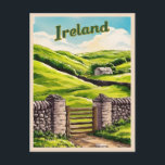 Vintage Travel Ireland Countryside Retro Scenic Postcard<br><div class="desc">Discover the rustic beauty of the Emerald Isle with this captivating retro travel-inspired design. Infused with nostalgic vibes and vintage charm,  this design captures the magic of the Irish landscape in a retro aesthetic reminiscent of classic travel posters from yesteryear.</div>