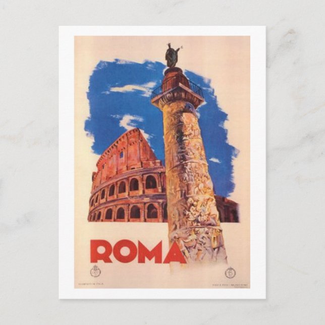 Vintage travel Italy, Rome  - Postcard (Front)