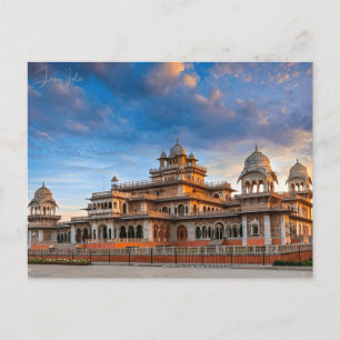 Vintage travel Jaipur India Colourful Rajasthan  Postcard