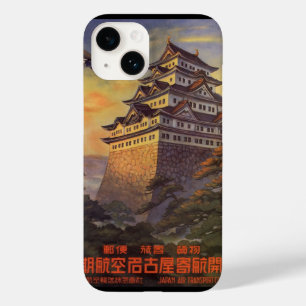 Vintage Travel Japan, Japanese Pagoda Aeroplane Case-Mate iPhone 14 Case