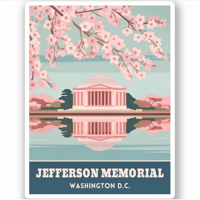Vintage Travel Jefferson Memorial Washington DC (Front)