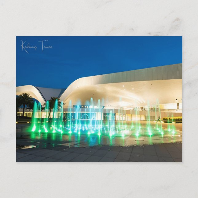 Vintage travel Kaohsiung Taiwan asia city retro  Postcard (Front)