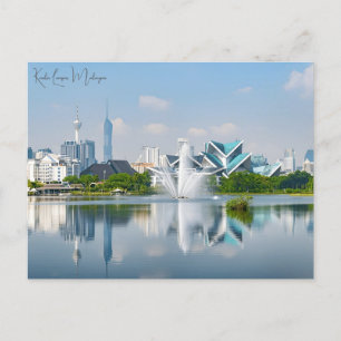 vintage travel Kuala Lumpur Malaysia Skyscraper Postcard
