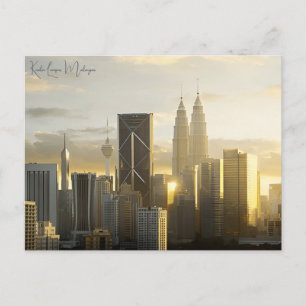 vintage travel Kuala Lumpur Malaysia Skyscraper   Postcard