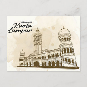 vintage travel Kuala Lumpur Malaysia Skyscraper Postcard