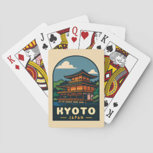 Vintage Travel Kyoto Japan Retro Scenic Landscape Playing Cards