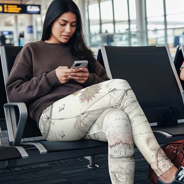 Vintage travel   leggings (Creator Uploaded)