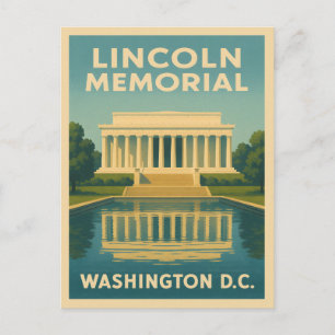 Vintage Travel Lincoln Memorial Washington DC Postcard
