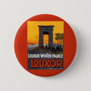 Vintage Travel, Louxor Winter Palace, Egypt Africa 6 Cm Round Badge