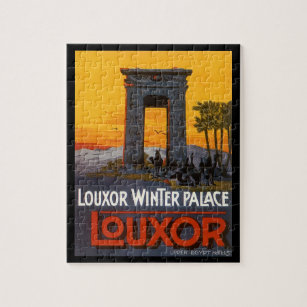 Vintage Travel, Louxor Winter Palace, Egypt Africa Jigsaw Puzzle