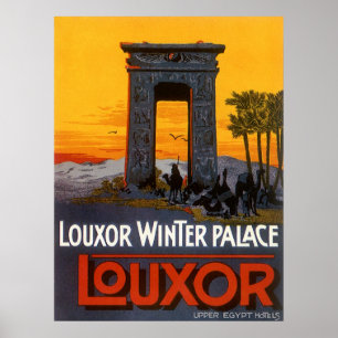 Vintage Travel, Louxor Winter Palace, Egypt Africa Poster