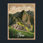 Vintage Travel Machu Picchu Peru Retro Graphic Postcard<br><div class="desc">Step into the ancient wonders of Machu Picchu with this captivating vintage travel-inspired design. Overflowing with nostalgia and timeless allure,  this design pays homage to the breathtaking beauty and cultural significance of this iconic Peruvian landmark.</div>