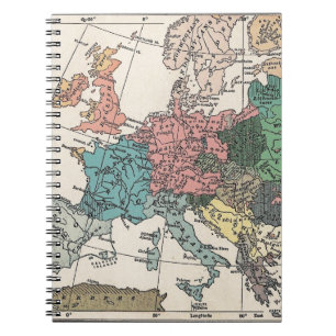Vintage Travel Map Notebook