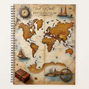 Vintage Travel Maps Planner
