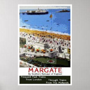 Vintage travel,Margate Poster