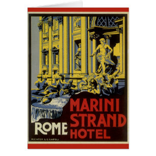 Vintage Travel, Marini Strand Hotel, Rome, Italy