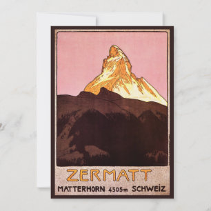 Vintage Travel, Matterhorn Mountain, Switzerland