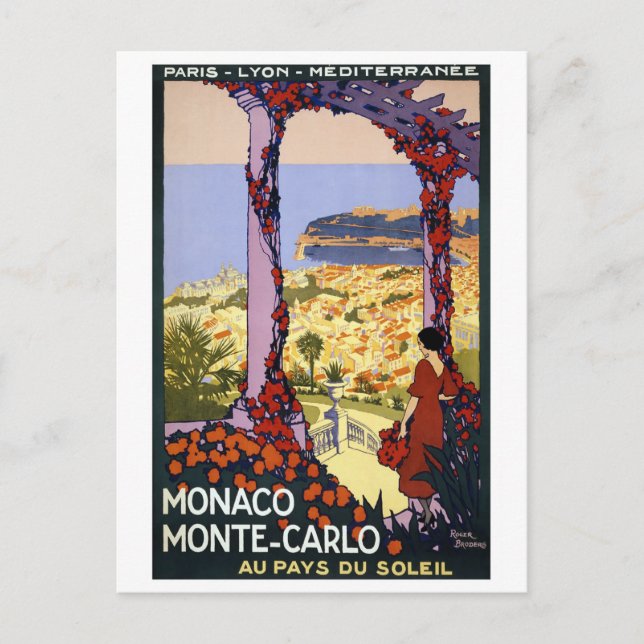 Vintage Travel - Monaco Monte-Carlo Postcard (Front)