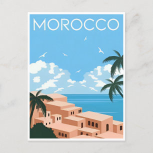 Vintage Travel Morocco maroc tourism marrakesh  Postcard
