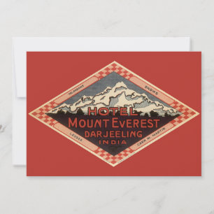 Vintage Travel, Mount Everest Invitation