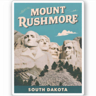 Vintage Travel Mount Rushmore Retro Graphic