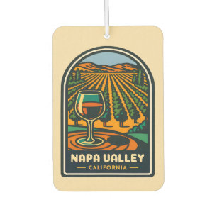 Vintage Travel Napa Valley California Winery Retro Car Air Freshener