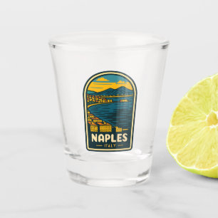 Vintage Travel Naples Italy Retro Scenic Coastline Shot Glass