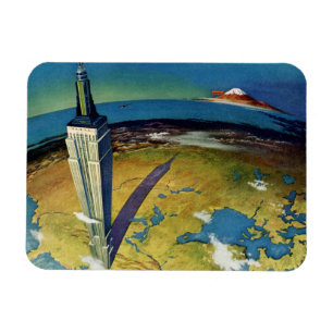 Vintage Travel New York City Empire State Building Magnet