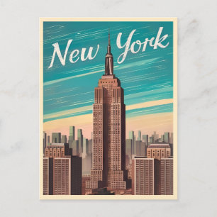 Vintage Travel New York Empire State Building  Postcard