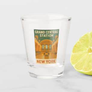 Vintage Travel New York Grand Central Station Shot Glass