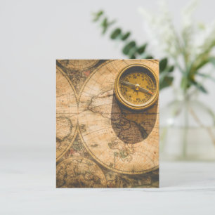 Vintage travel old compass design