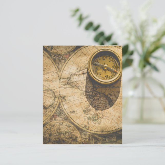Vintage travel old compass design (Standing Front)