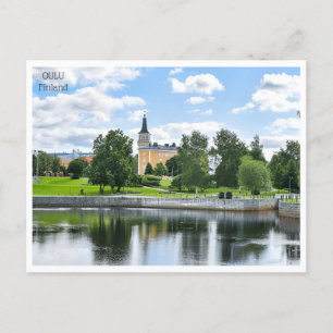 vintage travel Oulu Finland Finlande tourism Postcard