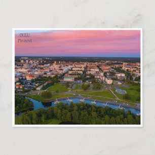 vintage travel Oulu Finland Finlande tourism Postcard